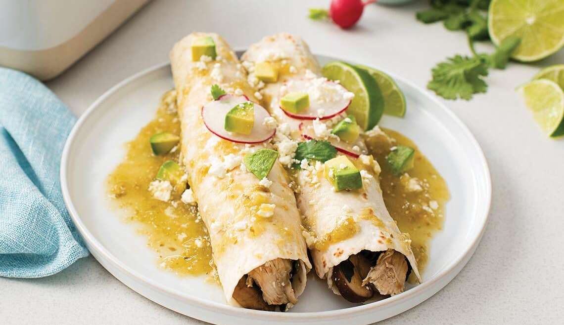 MUSHROOM ENCHILADAS Lunch